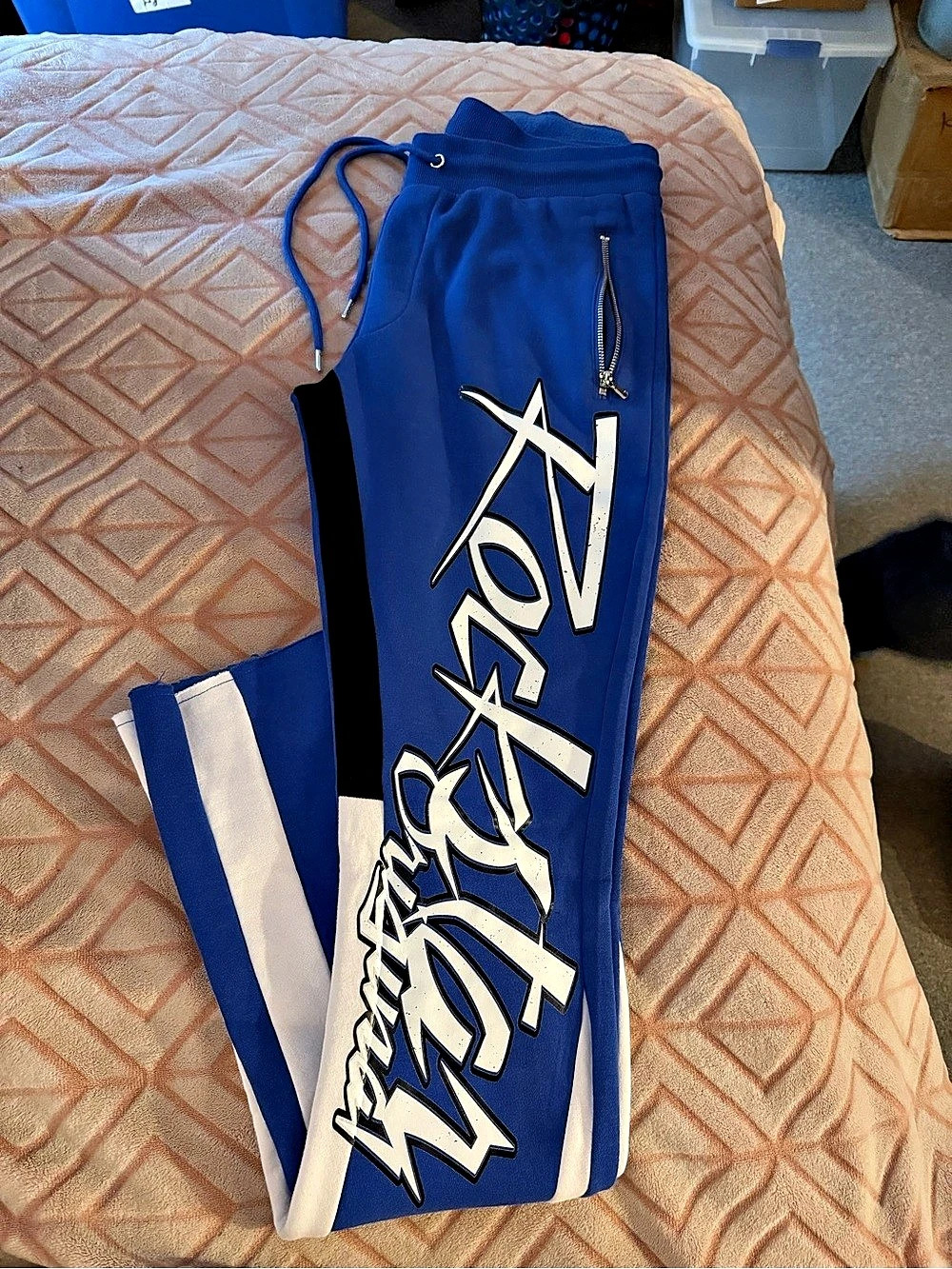 Rockstar Original Blue Graphic Jogger Pants Size XL good condition